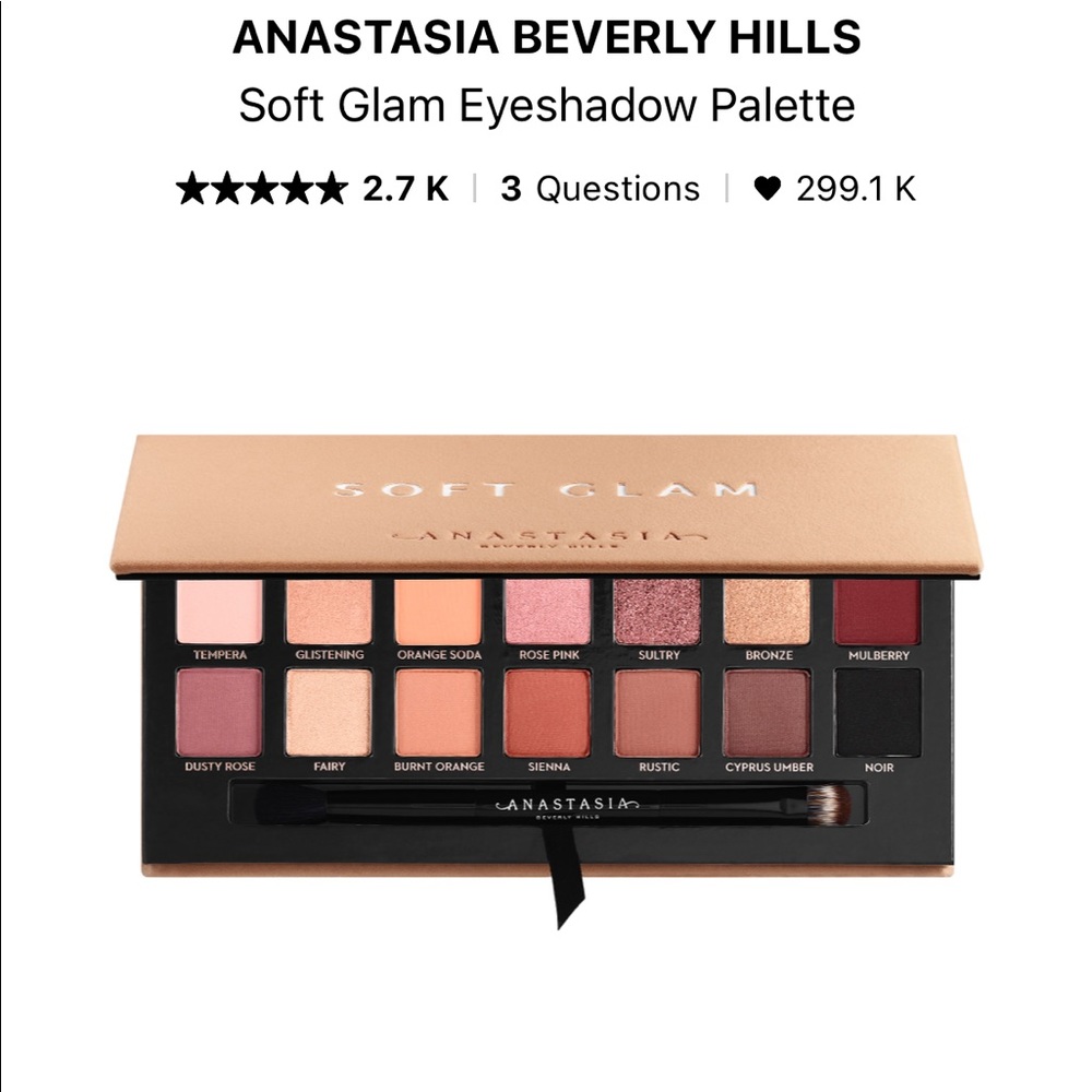 BN Anastasia BH Soft Glam Eyeshadow Palette
